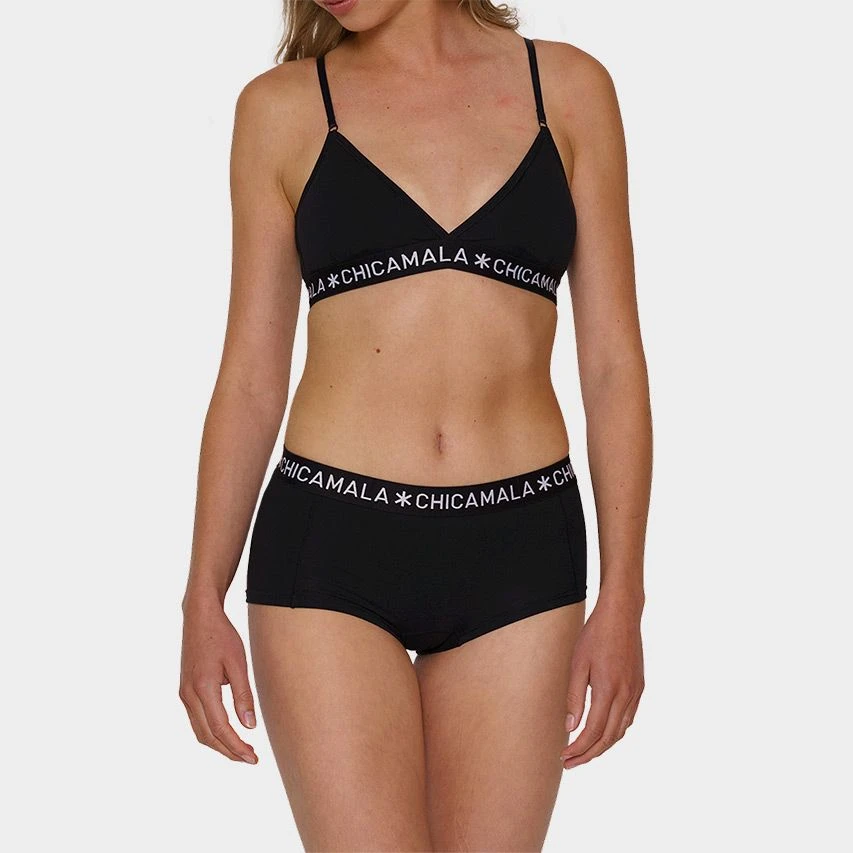 Chicamala dames triangle bralette basic zwart Chicamala Dames Triangle Bralette Basic Zwart -Boxers Winkel