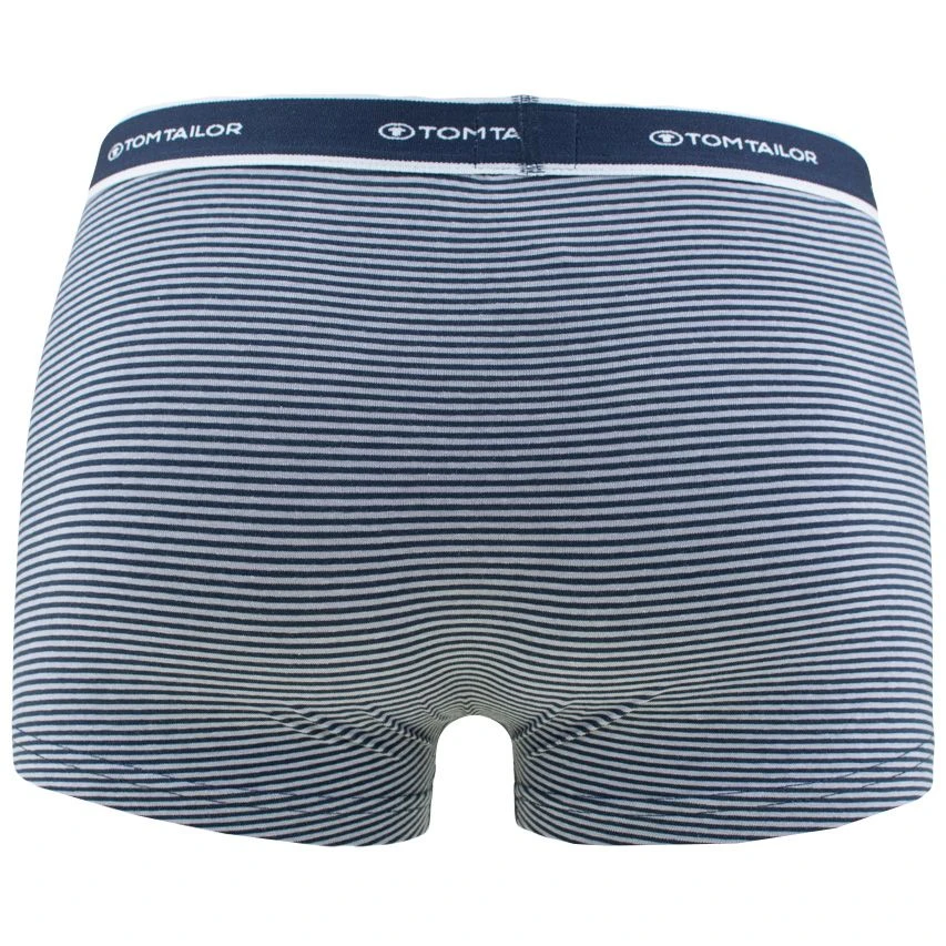 TOM TAILOR 2-pack boxers basic stripe blauw & grijs TOM TAILOR 2-pack Boxers Basic Stripe Blauw & Grijs -Boxers Winkel