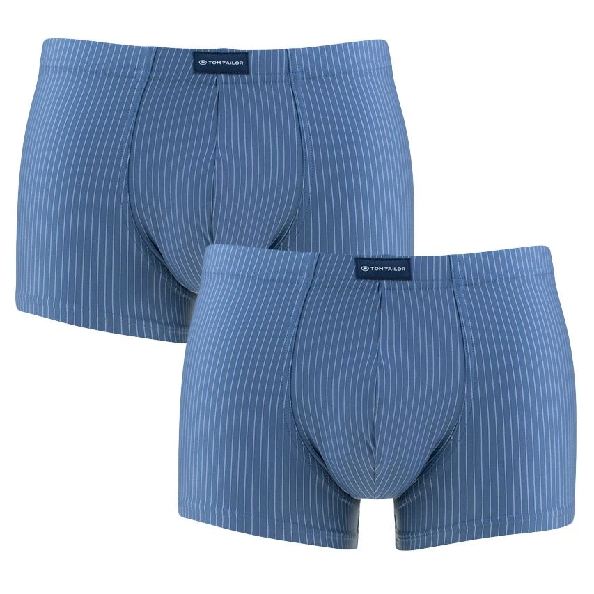 TOM TAILOR 2-pack microfiber boxers stripes blauw TOM TAILOR 2-pack Microfiber Boxers Stripes Blauw -Boxers Winkel