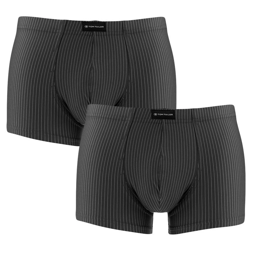 TOM TAILOR 2-pack microfiber boxers stripes zwart TOM TAILOR 2-pack Microfiber Boxers Stripes Zwart -Boxers Winkel