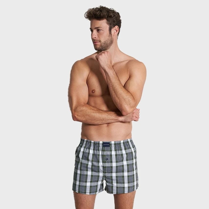 TOM TAILOR 2-pack wijde boxershorts check print multi TOM TAILOR 2-pack Wijde Boxershorts Check Print Multi -Boxers Winkel