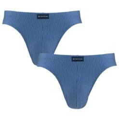 TOM TAILOR 2-pack Microfiber Herenslips Stripe Blauw