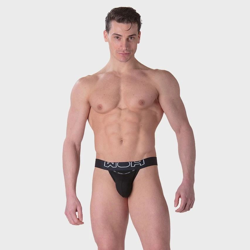 WOH heren tanga slip sexy fun zwart WOH Heren Tanga Slip Sexy Fun Zwart -Boxers Winkel