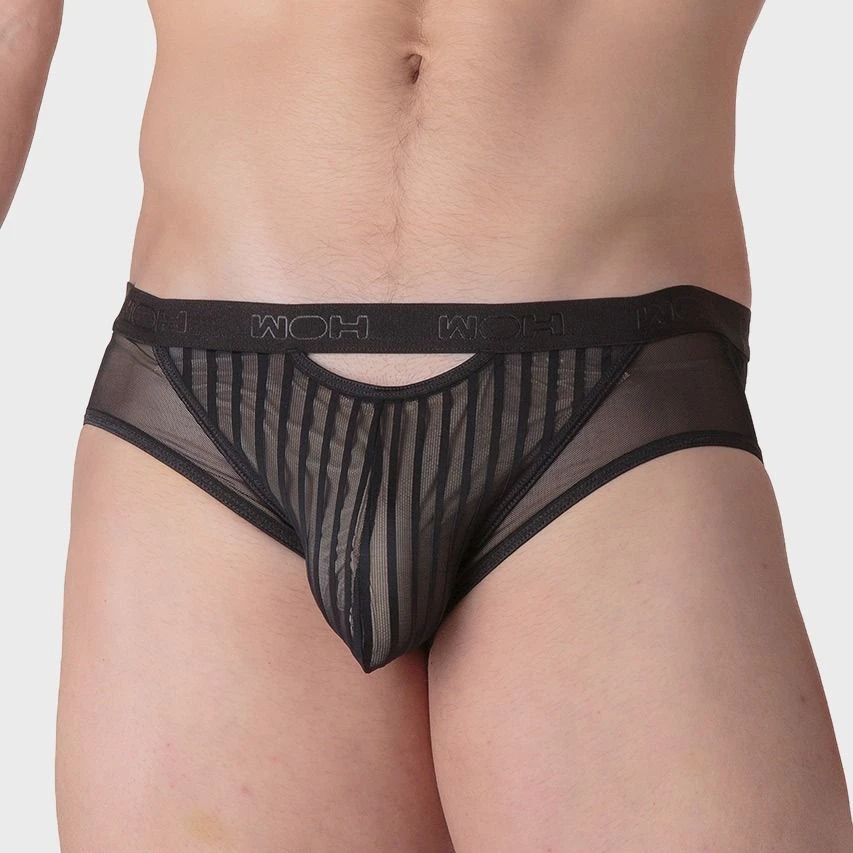 WOH microfiber herenslip personal allure mesh zwart WOH Microfiber Herenslip Personal Allure Mesh Zwart -Boxers Winkel
