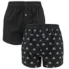 Adidas 2-pack Wijde Boxershorts Basic Logo Zwart