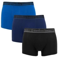 Bamboo Basics 3-pack Boxers Liam Blauw & Zwart