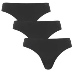 BJØRN BORG Björn Borg Dames Performance 3-pack Microfiber Strings Basic Zwart