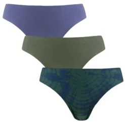 BJØRN BORG Björn Borg Dames Performance 3-pack Microfiber Strings Animal Print Groen & Paars