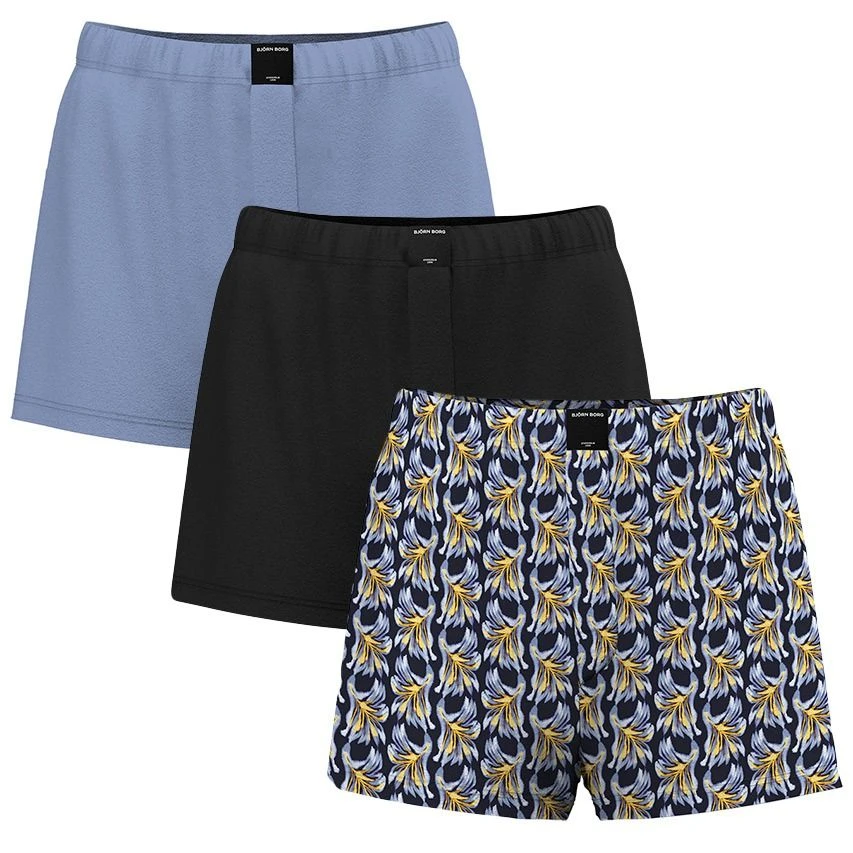 Björn Borg cotton stretch 3-pack jersey wijde boxershorts flower multi BJØRN BORG Björn Borg Cotton Stretch 3-pack Jersey Wijde Boxershorts Flower Multi -Boxers Winkel