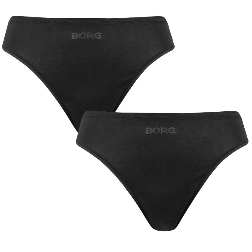 Björn Borg dames soft touch 2-pack strings zwart BJØRN BORG Björn Borg Dames Soft Touch 2-pack Strings Zwart -Boxers Winkel