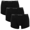 Calvin Klein Classic 3-pack Cotton Trunks With Fly Zwart