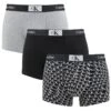 Calvin Klein Ck One 1996 3-pack Boxer Trunks Basic Logo Zwart & Grijs