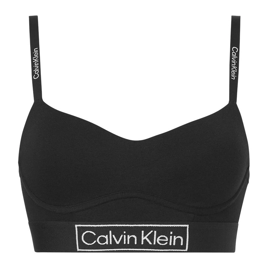 Calvin Klein dames light lined padded bralette logo zwart Calvin Klein Dames Light Lined Padded Bralette Logo Zwart -Boxers Winkel