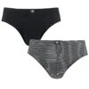 CECEBA 2-pack Slips Modal Stripe Zwart