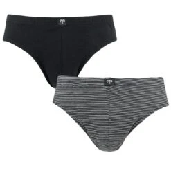 CECEBA 2-pack Slips Modal Stripe Zwart