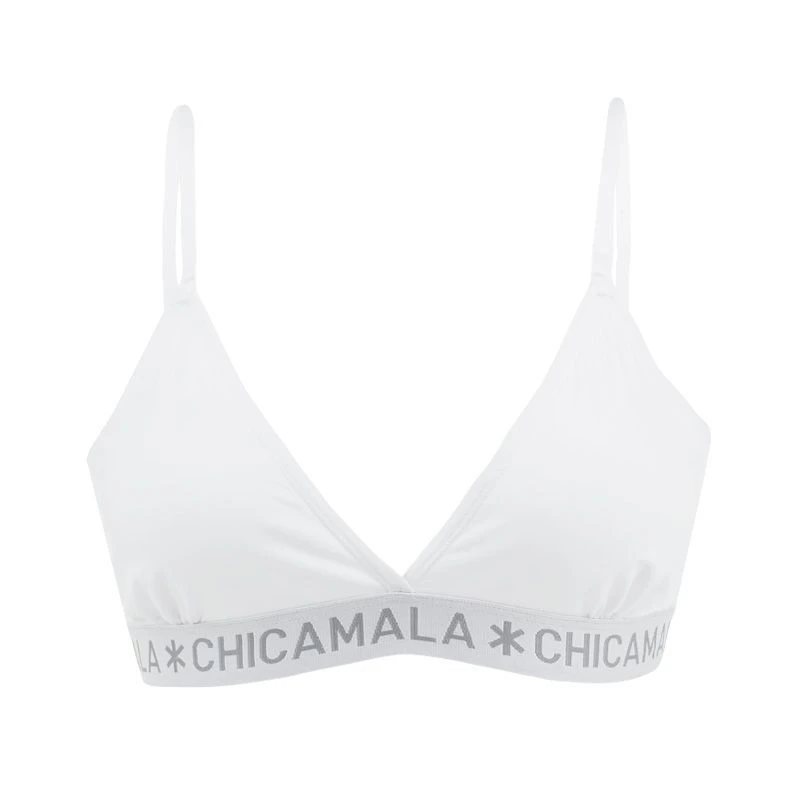 Chicamala dames triangle bralette basic wit Chicamala Dames Triangle Bralette Basic Wit -Boxers Winkel