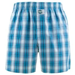 DEAL Wijde Boxershort Check Blauw 192283
