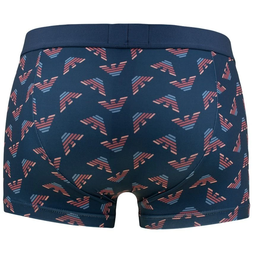 Emporio Armani microfiber boxer all over logo blauw Emporio Armani Microfiber Boxer All Over Logo Blauw -Boxers Winkel
