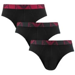 Emporio Armani 3-pack Herenslips Basic Combi Zwart