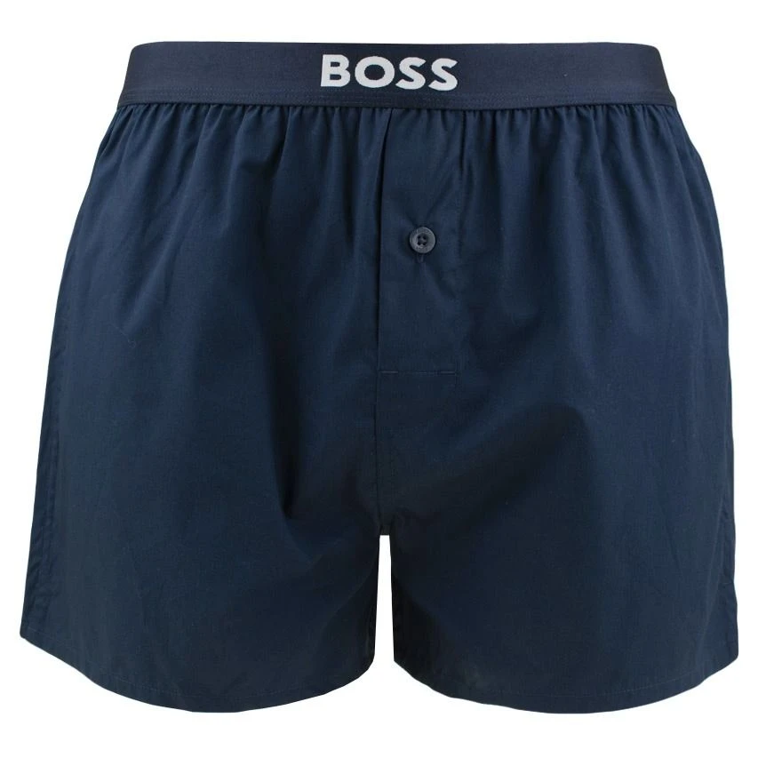 Hugo Boss BOSS 2-pack wijde boxershorts basic stripe blauw II Hugo Boss BOSS 2-pack Wijde Boxershorts Basic Stripe Blauw II -Boxers Winkel