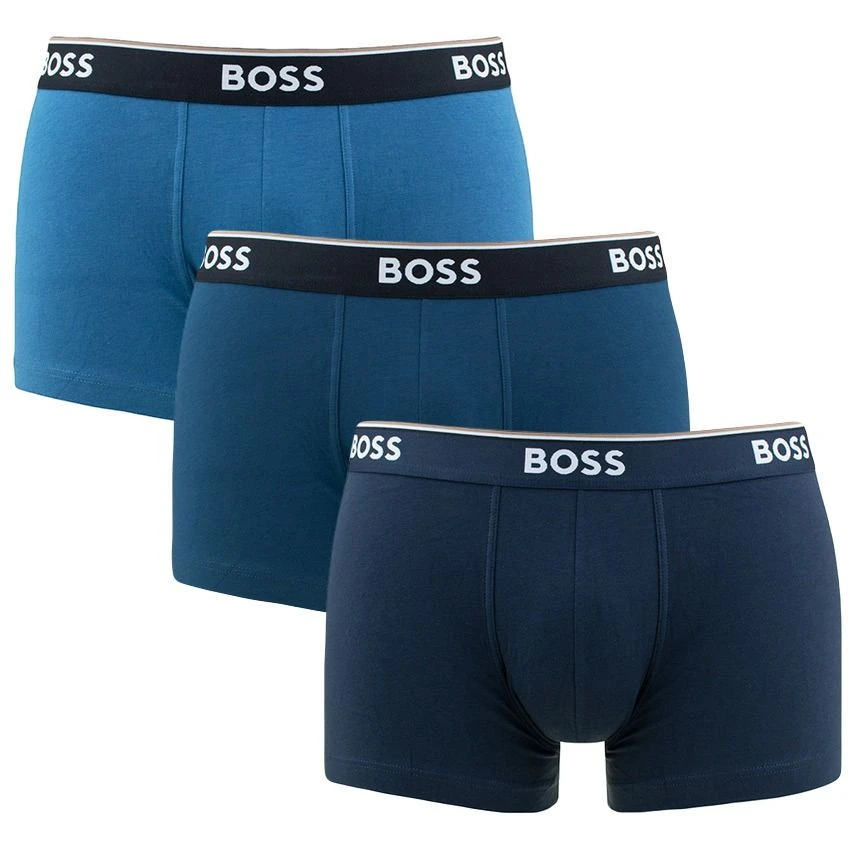 Hugo Boss BOSS power 3-pack boxer trunks basic blauw II Hugo Boss BOSS Power 3-pack Boxer Trunks Basic Blauw II -Boxers Winkel