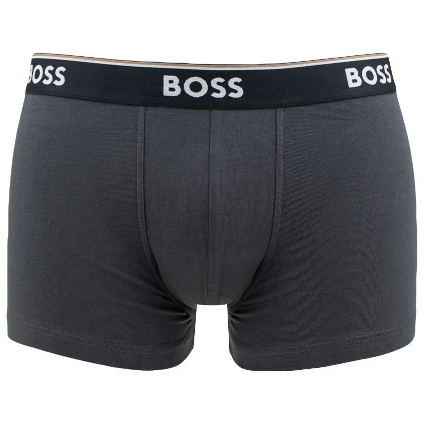Hugo Boss BOSS power 3-pack boxer trunks basic zwart & grijs Hugo Boss BOSS Power 3-pack Boxer Trunks Basic Zwart & Grijs -Boxers Winkel