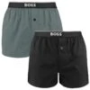 Hugo Boss 2-pack Wijde Boxershorts Zwart & Groen