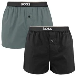 Hugo Boss 2-pack Wijde Boxershorts Zwart & Groen