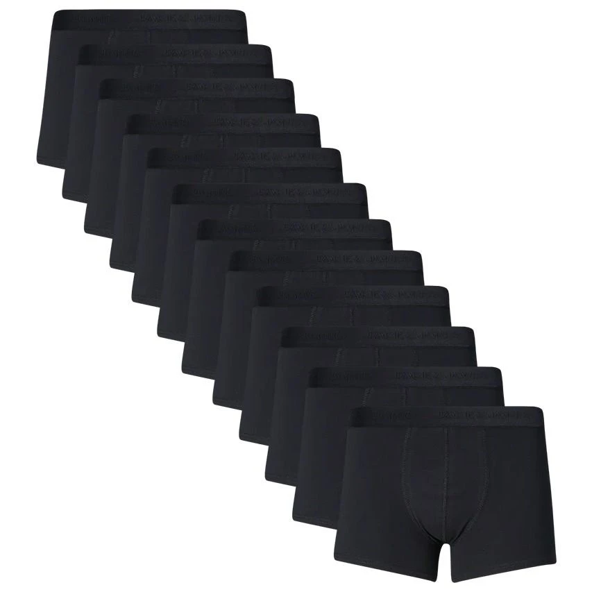 Jack & Jones 12-pack boxer trunks zwart Jack & Jones 12-pack Boxer Trunks Zwart -Boxers Winkel