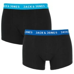Jack & Jones 2-pack Boxer Trunks Rich Blue Jewel Zwart
