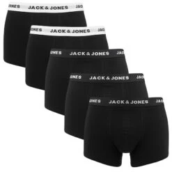 Jack & Jones 5-pack Boxers Solid Zwart II