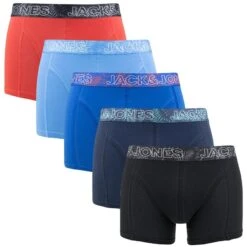 Jack & Jones 5-pack Boxer Trunks Pete Solid Multi