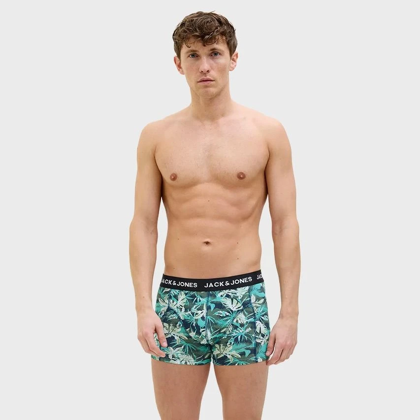 Jack & Jones 3-pack boxer trunks tasmania groen Jack & Jones 3-pack Boxer Trunks Tasmania Groen -Boxers Winkel