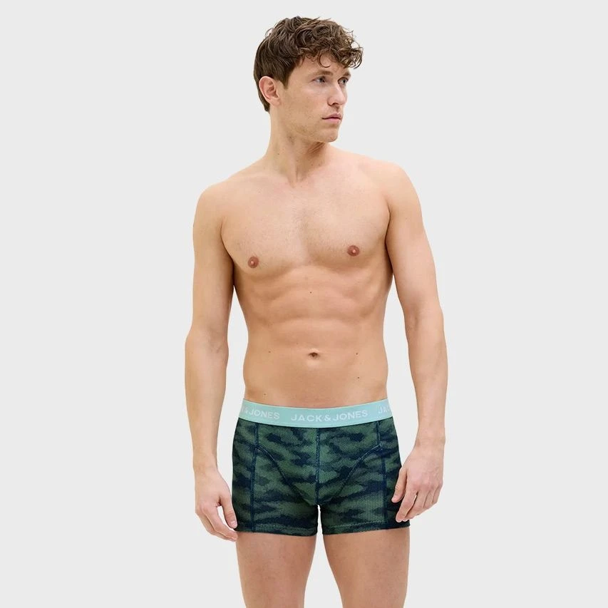 Jack & Jones 3-pack boxer trunks tasmania groen Jack & Jones 3-pack Boxer Trunks Tasmania Groen -Boxers Winkel