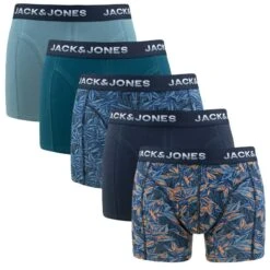 Jack & Jones 5-pack Boxer Trunks Maxwell Blauw & Groen