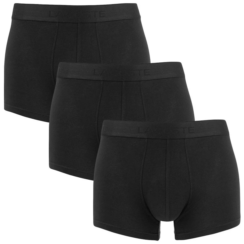 Lacoste 3-pack trunks casual zwart Lacoste 3-pack Trunks Casual Zwart -Boxers Winkel