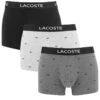 Lacoste 3-pack Boxers All Over Mini Logo Grijs & Zwart