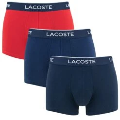 Lacoste 3-pack Boxers Basic Blauw & Rood
