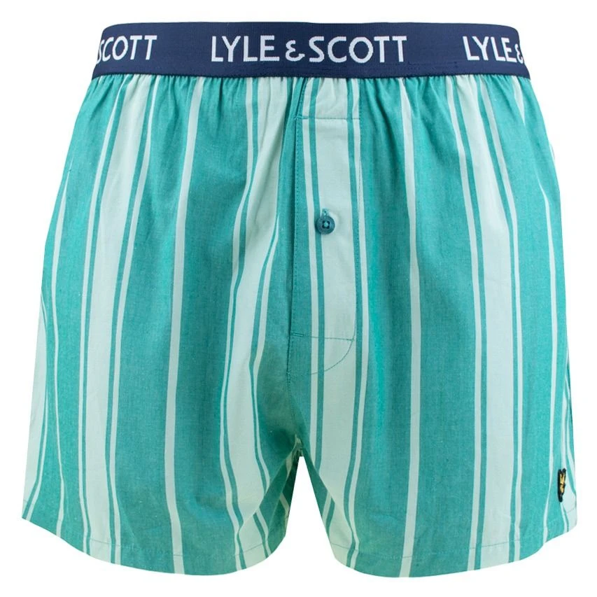 Lyle & Scott 3-pack wijde boxershorts lenny groen & blauw Lyle & Scott 3-pack Wijde Boxershorts Lenny Groen & Blauw -Boxers Winkel