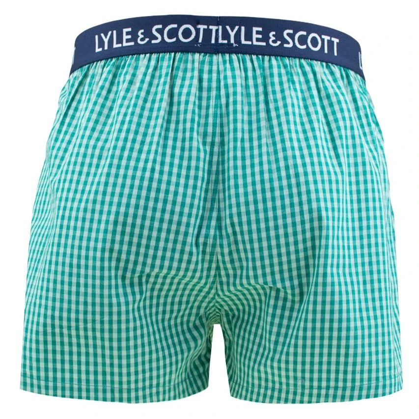 Lyle & Scott 3-pack wijde boxershorts lenny groen & blauw Lyle & Scott 3-pack Wijde Boxershorts Lenny Groen & Blauw -Boxers Winkel