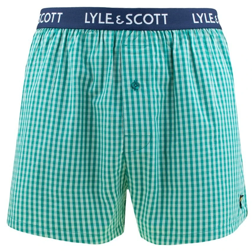 Lyle & Scott 3-pack wijde boxershorts lenny groen & blauw Lyle & Scott 3-pack Wijde Boxershorts Lenny Groen & Blauw -Boxers Winkel