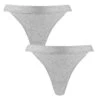 ONLY Dames 2-pack Strings Cool Cotton Grijs