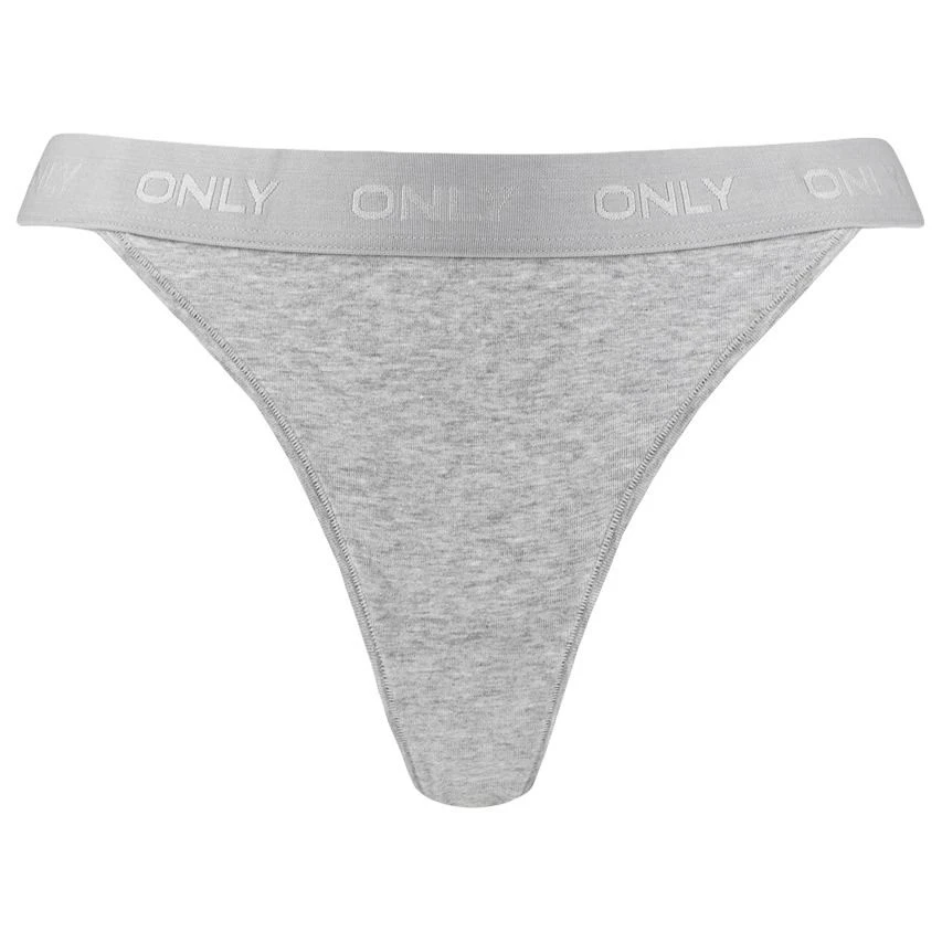 ONLY dames 2-pack strings cool cotton grijs ONLY Dames 2-pack Strings Cool Cotton Grijs -Boxers Winkel