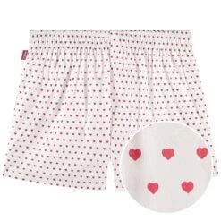 Pockies Wijde Boxershort Dirty Love Wit & Rood