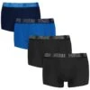 PUMA 4-pack Boxer Trunks Everyday Zwart & Blauw