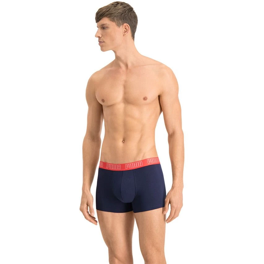 PUMA 2-pack boxer trunks basic blauw & grijs PUMA 2-pack Boxer Trunks Basic Blauw & Grijs -Boxers Winkel