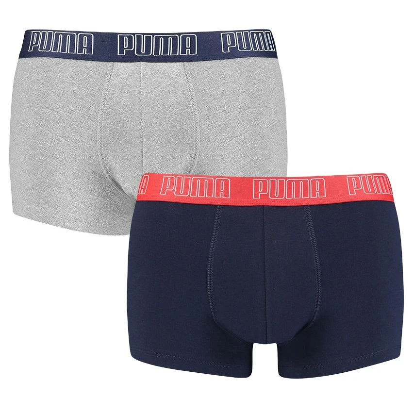 PUMA 2-pack boxer trunks basic blauw & grijs PUMA 2-pack Boxer Trunks Basic Blauw & Grijs -Boxers Winkel