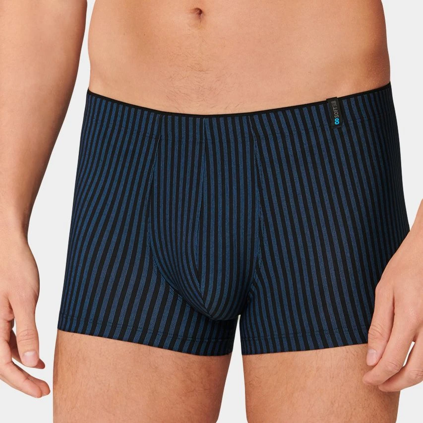 Schiesser long life modal soft boxer stripe blauw Schiesser Long Life Modal Soft Boxer Stripe Blauw -Boxers Winkel
