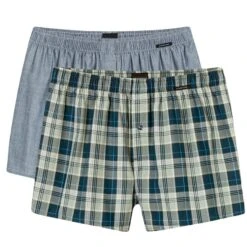 Schiesser 2-pack Wijde Boxershorts Basic Check Multi
